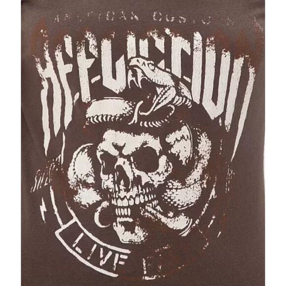 AFFLICTION Womens Shirt SMALL American Custom Bushmaster Long Sleeve Logo Raglan - Picture 5 of 14